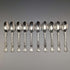 1914 British Antique Sterling Silver Tea Spoons Set of 10 152g Mappin & Webb