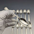 1914 British Antique Sterling Silver Tea Spoons Set of 10 152g Mappin & Webb