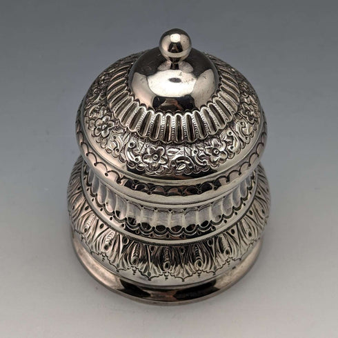 1897 British Antique Sterling Silver Tea Caddy 74g Deakin & Francis