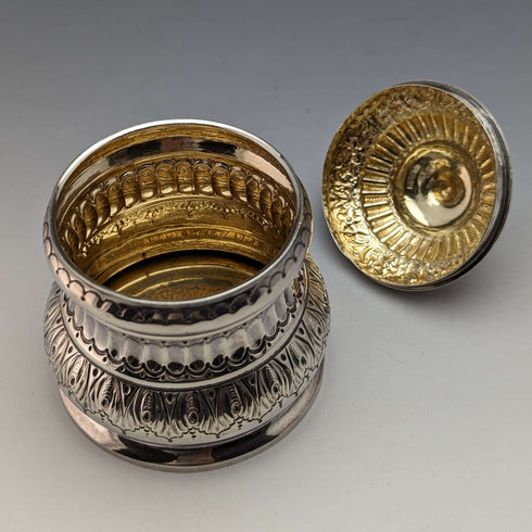 1897 British Antique Sterling Silver Tea Caddy 74g Deakin & Francis