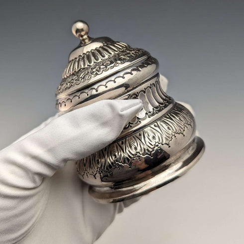 1897 British Antique Sterling Silver Tea Caddy 74g Deakin & Francis