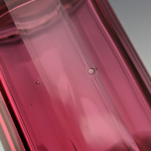 英国アンティーク クランベリーカットガラス &シルバープレート スパイス入れ