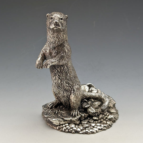UK Country Artist Company Otter Sterling Silver Sculpture Figurine Height 127mm