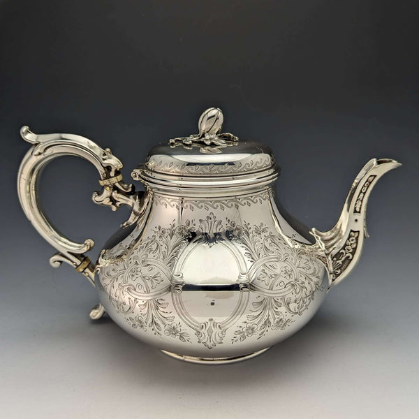1872 年英國古董鍍銀茶壺 Elkington & Co