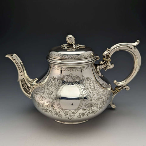 1872 年英國古董鍍銀茶壺 Elkington & Co