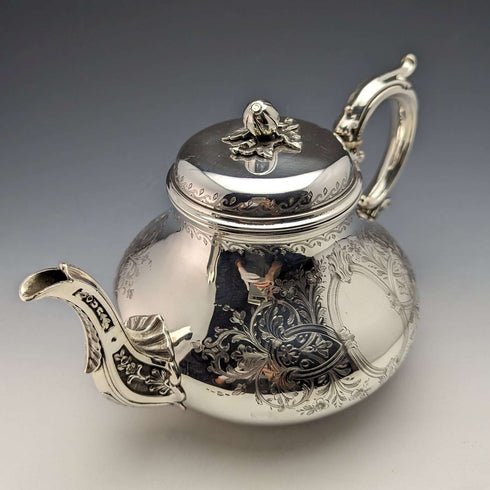 1872 年英國古董鍍銀茶壺 Elkington & Co