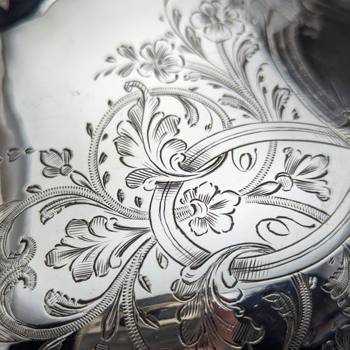 1872年 英国アンティーク シルバープレート製 ティーポット Elkington&Co