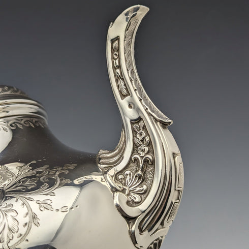 1872年 英国アンティーク シルバープレート製 ティーポット Elkington&Co