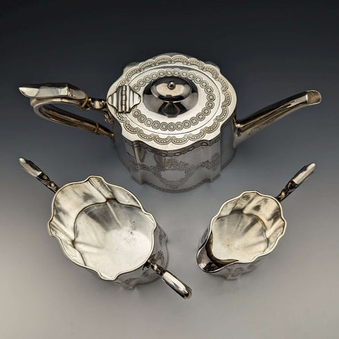 約 1880 年英國古董鍍銀茶具 Fenton Bros