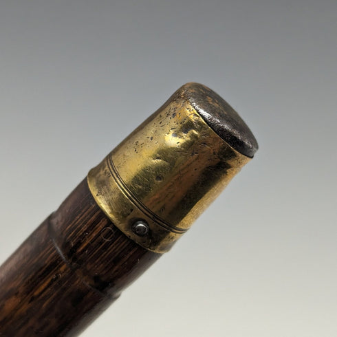 1930 年英國復古男士手杖純銀裝飾竹軸 91 厘米