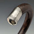 1931 British Vintage Men's Cane, Sterling Silver Decoration, Brown Shaft, 92cm