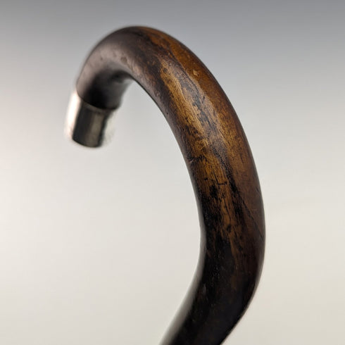1931 年英國復古男士手杖,純銀裝飾,棕色軸,92 厘米