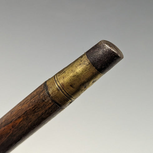 1919 年英國古董輕型男士手杖純銀裝飾棕色軸 90 厘米