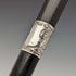 1921 British Antique Men's Cane Sterling Silver Decoration Black Shaft 92cm