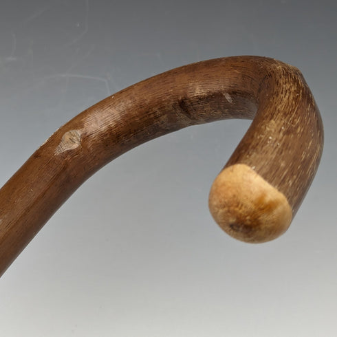 復古男式歐洲旅遊手杖棕色軸 90 厘米