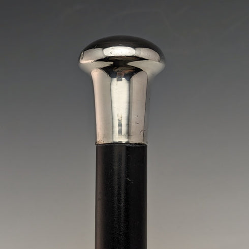 1924 年英國復古男手杖純銀圓柄黑軸 91.5 厘米