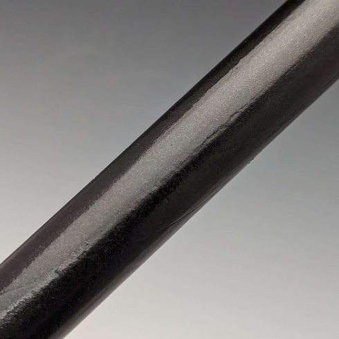 1894 British Antique Men's Cane Sterling Silver Decorated Antler Handle Black Shaft 84cm