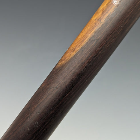 約 1900 年英國古董男士手杖純銀裝飾鹿角手柄棕色軸 85.5 厘米