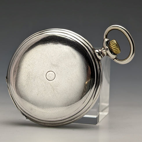 1922年頃 アンティーク ロンジン 懐中時計 銀側ハンターケース 動作良好