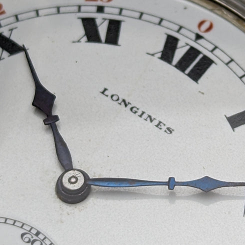 1922年頃 アンティーク ロンジン 懐中時計 銀側ハンターケース 動作良好