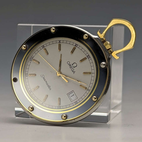 1980年代 オメガ クォーツ式 懐中時計 Seamaster Mariner III 動作良好