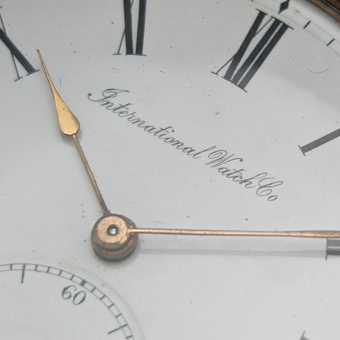 1902年頃 アンティーク IWCシャフハウゼン 懐中時計 ガンメタルケース 動作良好