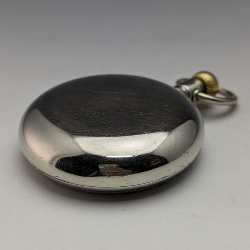 約 1915 年古董歐米茄懷錶大號 58 毫米鐵路鐘狀況良好