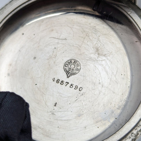 約 1915 年古董歐米茄懷錶大號 58 毫米鐵路鐘狀況良好