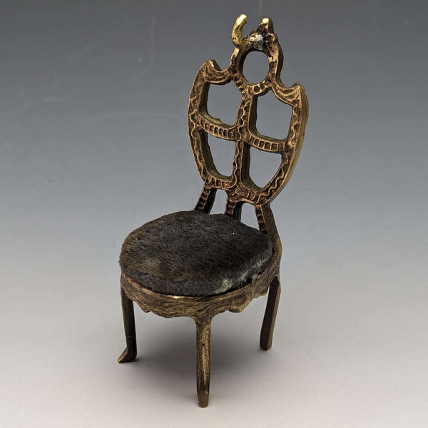 1920s Brass Chair Pocket Watch Holder Gray Sheet