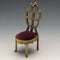 1920's Brass Chair Pocket Watch Holder Dark Red Seat