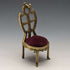1920's Brass Chair Pocket Watch Holder Dark Red Seat