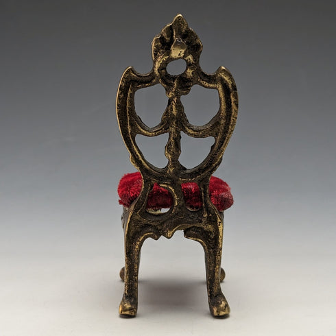 1920 年代黃銅椅懷錶架亮紅色座椅