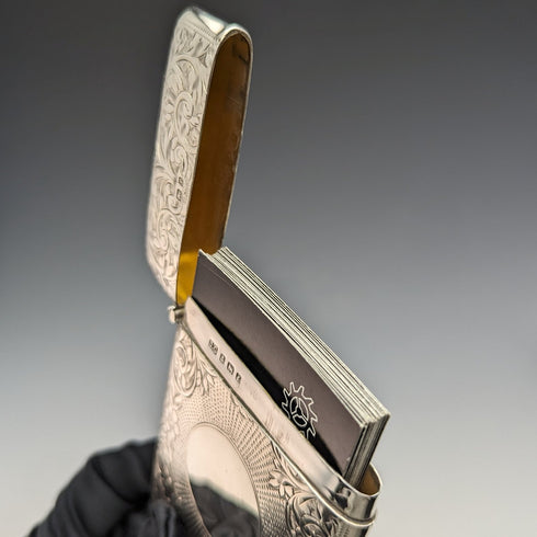 1905年 英国アンティーク 純銀製カードケース 82g Joseph Gloster