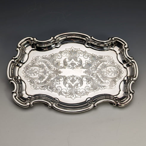 British Vintage Silver Plated Pen Tray Yeoman