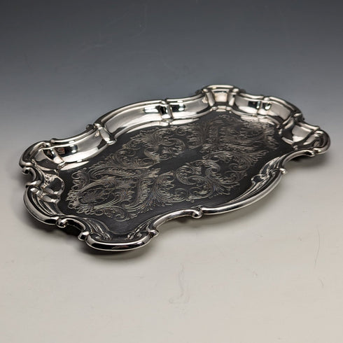 British Vintage Silver Plated Pen Tray Yeoman