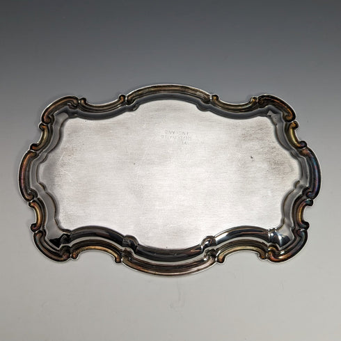British Vintage Silver Plated Pen Tray Yeoman
