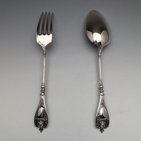 1900年頃 ドイツ製 コンチネンタルシルバー テーブルフォーク&スプーン