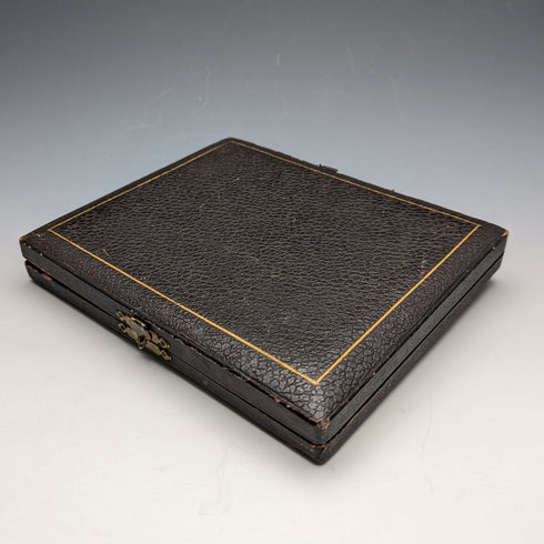 1905年 英国アンティーク 純銀ハンドル ティーナイフ5本セット John Biggin ケース入り