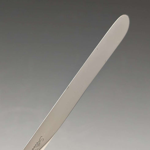 1905 British Antique Sterling Silver Handle Set of 5 Tea Knives by John Biggin in Case