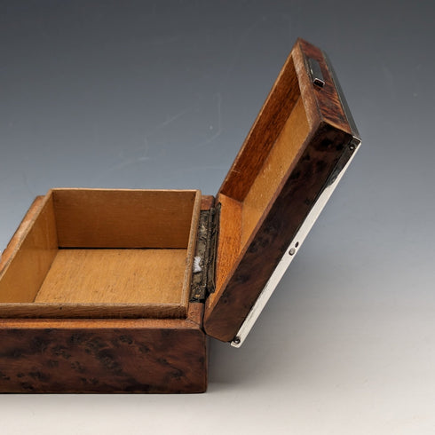 復古義大利 800 銀蓋盒飾品盒