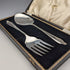 Circa 1915 British Antique Silver Plated Serving Cutlery Pair George Cutts & Sons