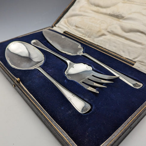 約 1920 年英國古董鍍銀餐具三件套 Allen & Darwin