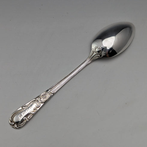 1905年 英国アンティーク シルバープレート製ティースプーン12本&シュガートングセット ケース入り