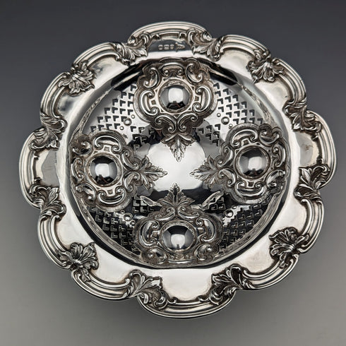 1906 年英國古董純銀蜜餞 315 克直徑 18 厘米 Walker&Hall