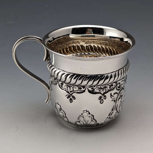 1902 British Antique Sterling Silver Mug 70g Levesley Brothers