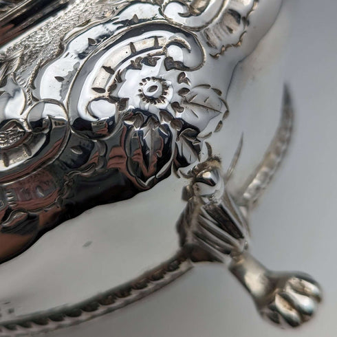 1903 British Antique Sterling Silver Tea Caddy 196g Thomas White