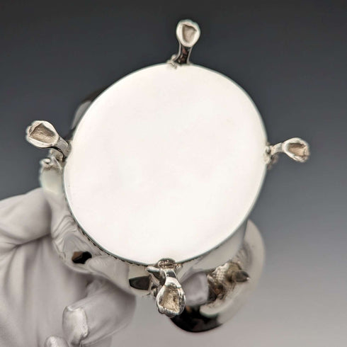 1903 British Antique Sterling Silver Tea Caddy 196g Thomas White