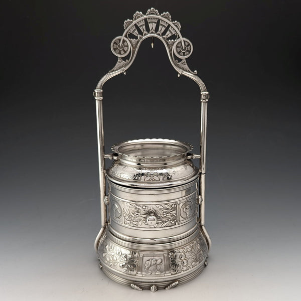 19 世紀末美國古董鍍銀懷錶架與珠寶盒 Reed & Barton