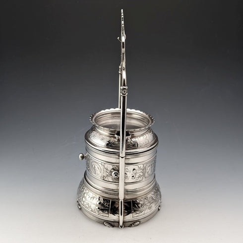 19 世紀末美國古董鍍銀懷錶架與珠寶盒 Reed & Barton