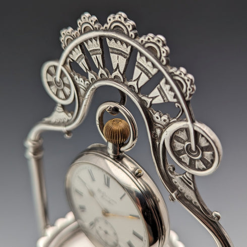 19 世紀末美國古董鍍銀懷錶架與珠寶盒 Reed & Barton